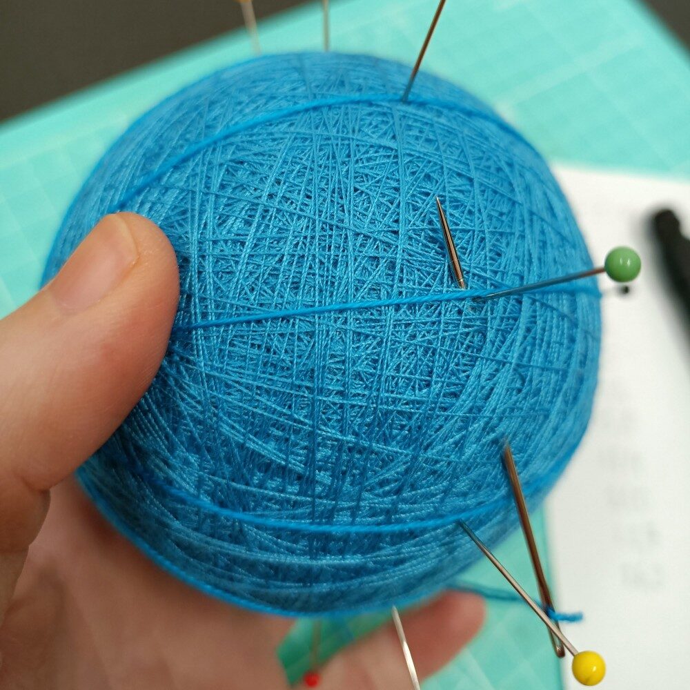temari - simple division 10 - obszywanie równika